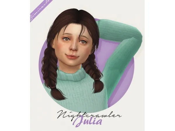 Alpha simiracle Nightcrawler Julia Kids Version - The Sims 4 Custom Content
