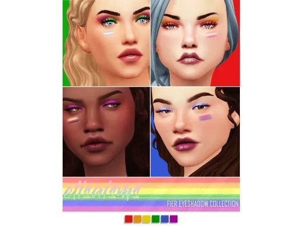 Maxis Match fier eyeshadow collection by elisaisms - The Sims 4 Custom Content