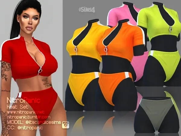 Alpha Heat Set (Bottom) by nitropanic - The Sims 4 Custom Content