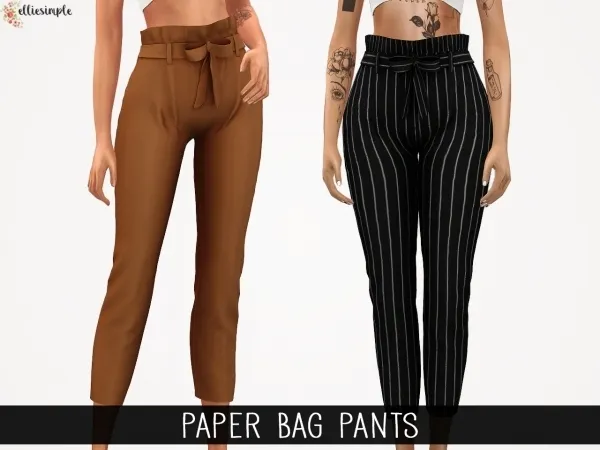 Alpha Elliesimple Paper bag pants - The Sims 4 Custom Content