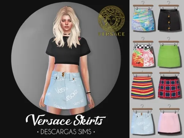 Alpha Versace Skirts - The Sims 4 Custom Content