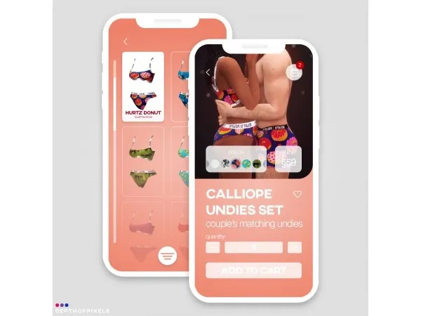 Maxis Match depthofpixels ridgeports Calliope Underwear Set Recolor - The Sims 4 Custom Content