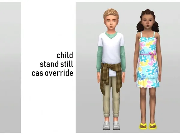 Maxis Match Stand Still in CAS Override by simsfinds - The Sims 4 Custom Content