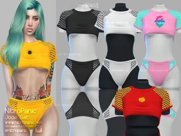 Alpha Jodie Set (Top) - The Sims 4 Custom Content
