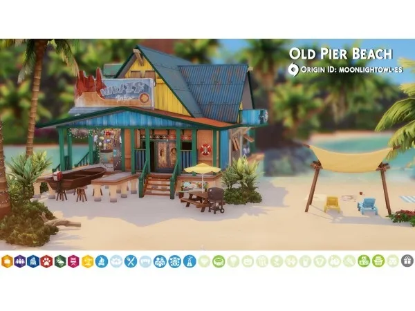 Maxis Match moonlightowl es OLD PIER BEACH - The Sims 4 Custom Content