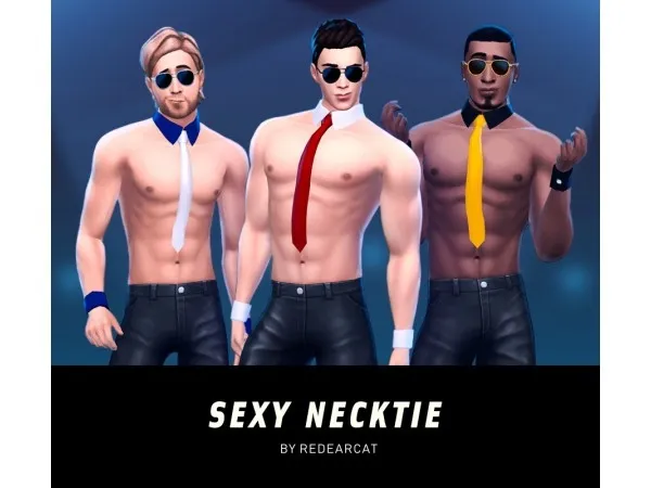 Maxis Match redearcat Sexy Necktie - The Sims 4 Custom Content