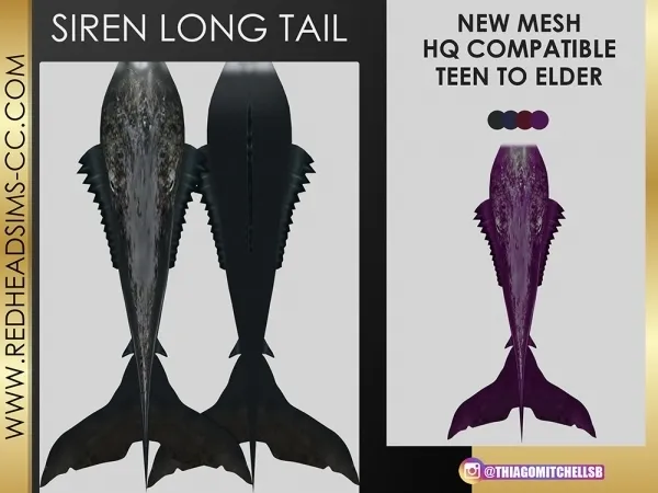 Alpha SIREN LONG TAIL - The Sims 4 Custom Content