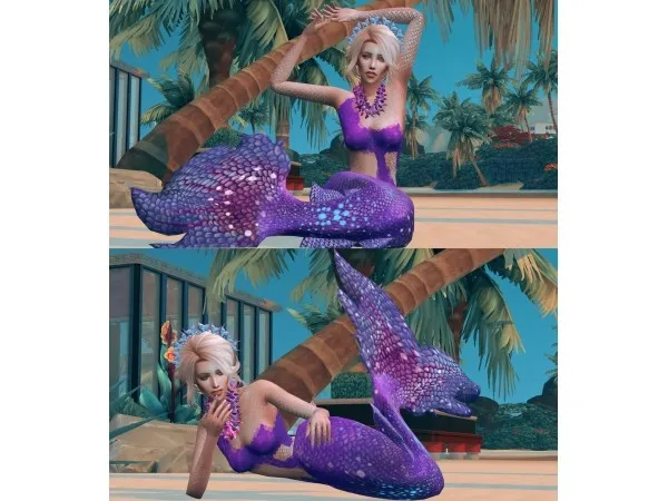 Maxis Match cassandragrusel86 New Pose Pack Mermaid - The Sims 4 Custom Content