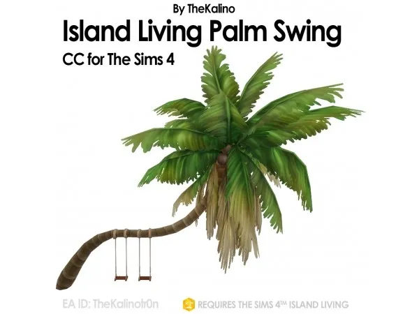 Maxis Match kalino thesims Island Living Palm Swing - The Sims 4 Custom Content