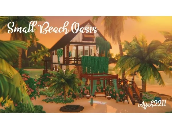 Maxis Match Small Beach Oasis by isegrimsims - The Sims 4 Custom Content