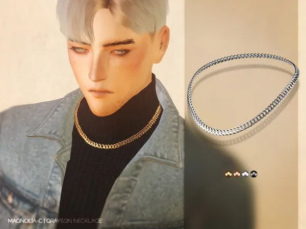 Mix Magnolia C Grayson Necklace - The Sims 4 Custom Content