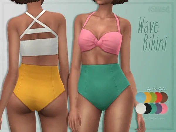 Maxis Match Trillyke Wave Bikini - The Sims 4 Custom Content