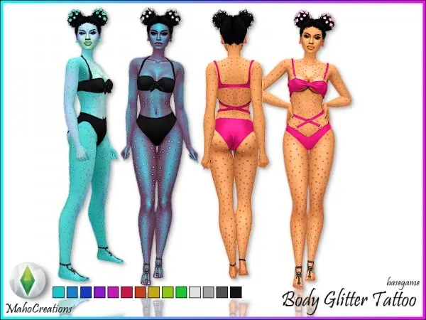 Mix mahocreations Body Glitter - The Sims 4 Custom Content