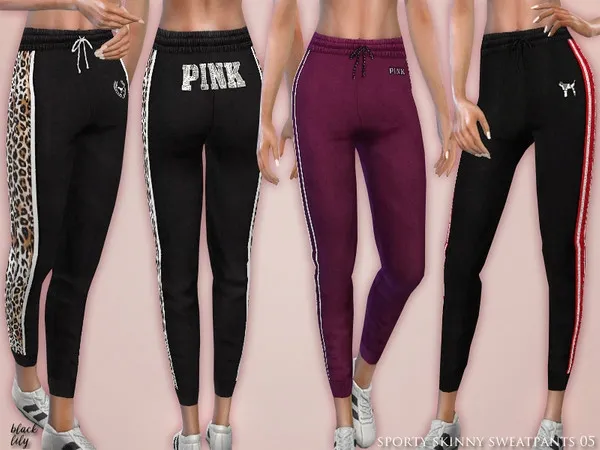 Maxis Match Sporty Skinny Sweatpants 05 - The Sims 4 Custom Content