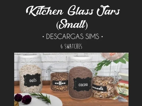 Alpha Kitchen Glass Jars Small - The Sims 4 Custom Content