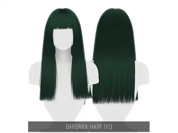 Alpha BARBARA HAIR V1 by simsfinds - The Sims 4 Custom Content
