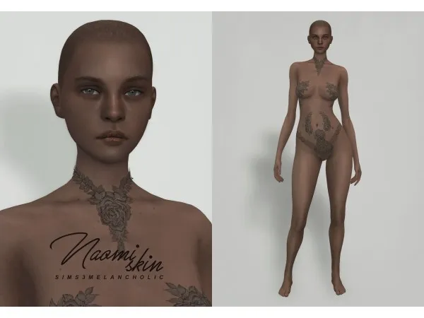 Alpha aomi skin eyes and highlight by sims3melancholic - The Sims 4 Custom Content