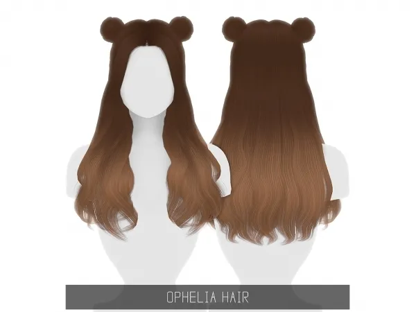 Alpha OPHELIA HAIR by simsfinds - The Sims 4 Custom Content