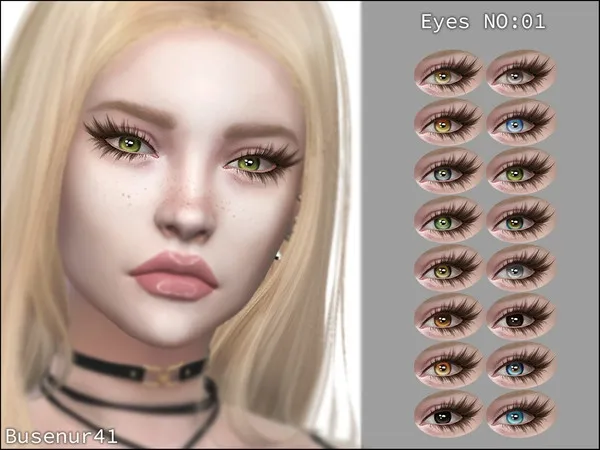 Alpha [Busenur41] Eyes 01 non default - The Sims 4 Custom Content