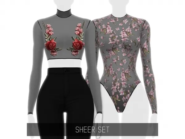 Alpha SHEER SET - The Sims 4 Custom Content