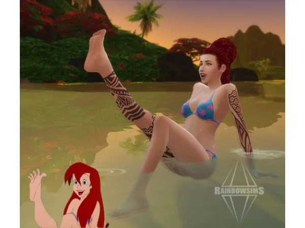 Maxis Match Ariel the little Mermaid Poses by happyrainbowsims - The Sims 4 Custom Content