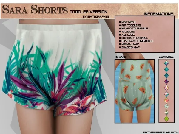 Sara Shorts (Toddler Version)