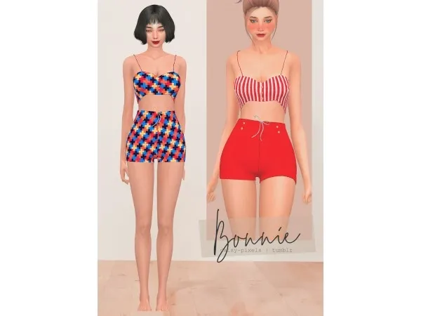 Maxis Match daisy pixels Bonnie Set - The Sims 4 Custom Content