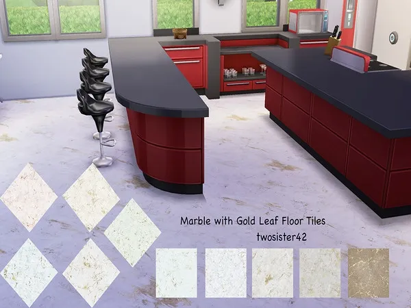 Alpha Marble Floors - The Sims 4 Custom Content