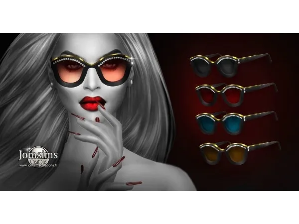 Alpha bling bling 2 sunglasses by jomsimscreations - The Sims 4 Custom Content