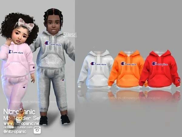 Alpha Toddler Uni MB Set (TOP Hoodie) - The Sims 4 Custom Content