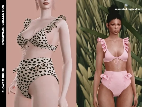 Alpha Flower Bikini - The Sims 4 Custom Content