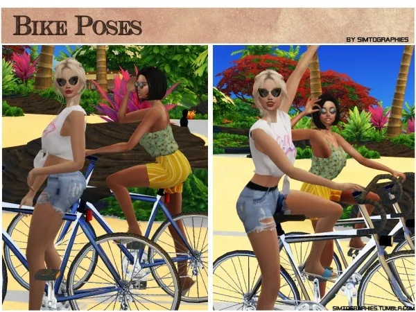 Alpha Bike Poses - The Sims 4 Custom Content
