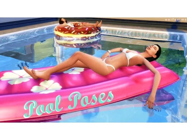 Maxis Match waifusims Pool Poses - The Sims 4 Custom Content