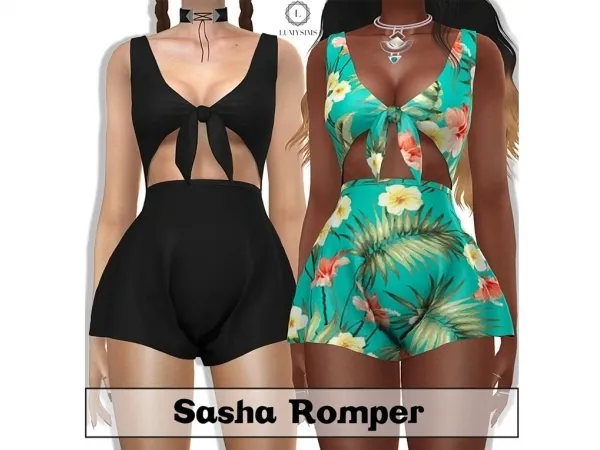 Alpha Sasha Romper by lumysims - The Sims 4 Custom Content