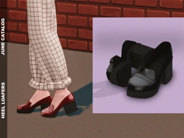 Alpha Heel Loafers - The Sims 4 Custom Content