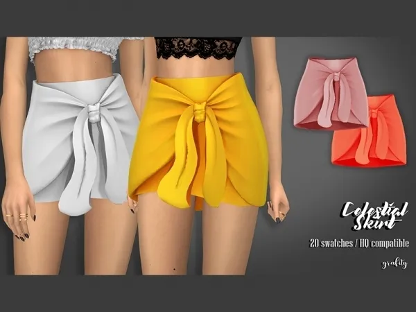 Alpha Celestial Tied Skirt - The Sims 4 Custom Content