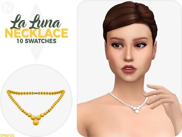 Maxis Match nords sims La Luna Necklace - The Sims 4 Custom Content
