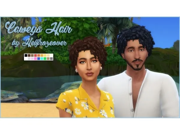 Maxis Match Tight Curls creamforbreakfast by ice - The Sims 4 Custom Content