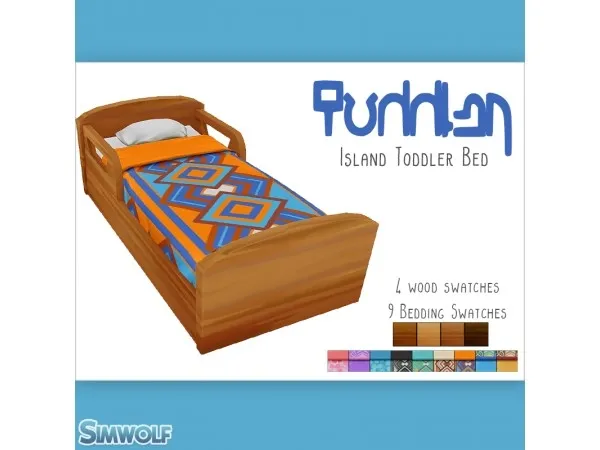 Maxis Match Simwolf Island Toddler Bed RC - The Sims 4 Custom Content