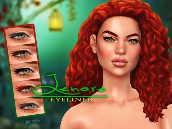 Maxis Match katverse Lenore Eyeliner - The Sims 4 Custom Content