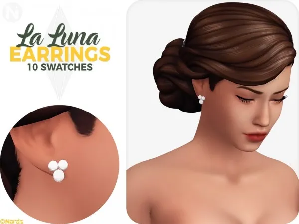 Maxis Match nords sims La Luna Earrings - The Sims 4 Custom Content