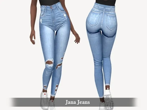 Alpha Jana Jeans - The Sims 4 Custom Content