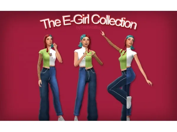 Maxis Match bearwaffles THE E GIRL COLLECTION - The Sims 4 Custom Content