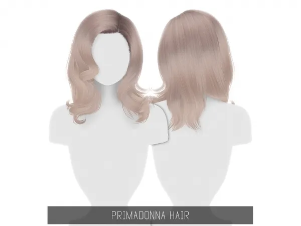 Alpha PRIMADONNA HAIR - The Sims 4 Custom Content