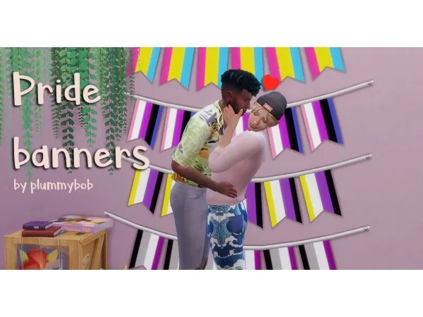 Maxis Match Pride Flags plummybob - The Sims 4 Custom Content
