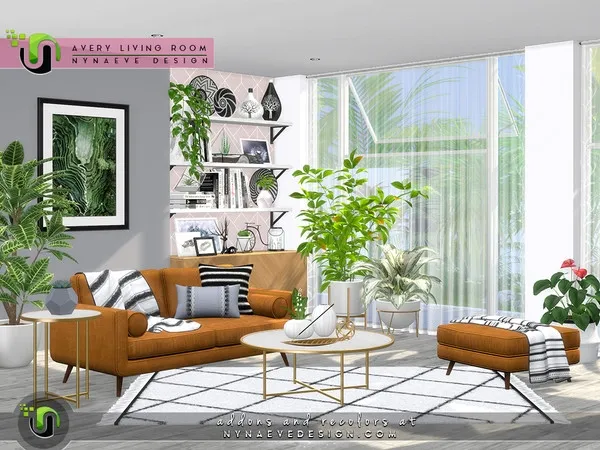 Alpha Avery Living Room - The Sims 4 Custom Content