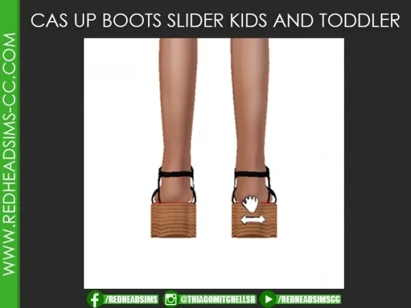 Mix CAS UP BOOTS SLIDER KIDS AND TODDLER by redheadsims - The Sims 4 custom content
