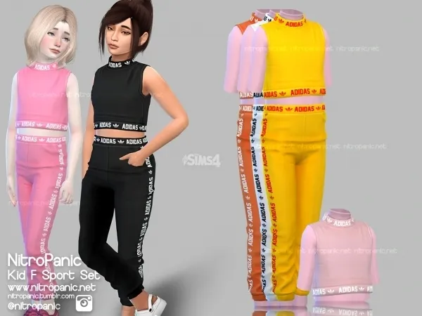 Alpha Kid F Sport Set (TOP) - The Sims 4 Custom Content