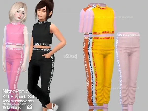Alpha Kid F Sport Set (BOTTOM) - The Sims 4 Custom Content