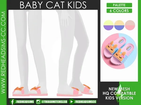 Alpha BABY CAT SHOES KIDS - The Sims 4 Custom Content